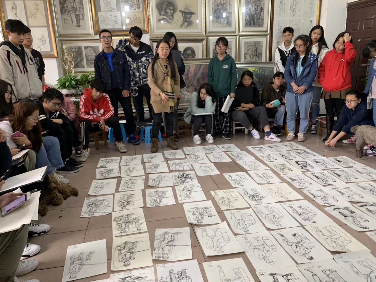 皮帽子画室日常速写练习与点评