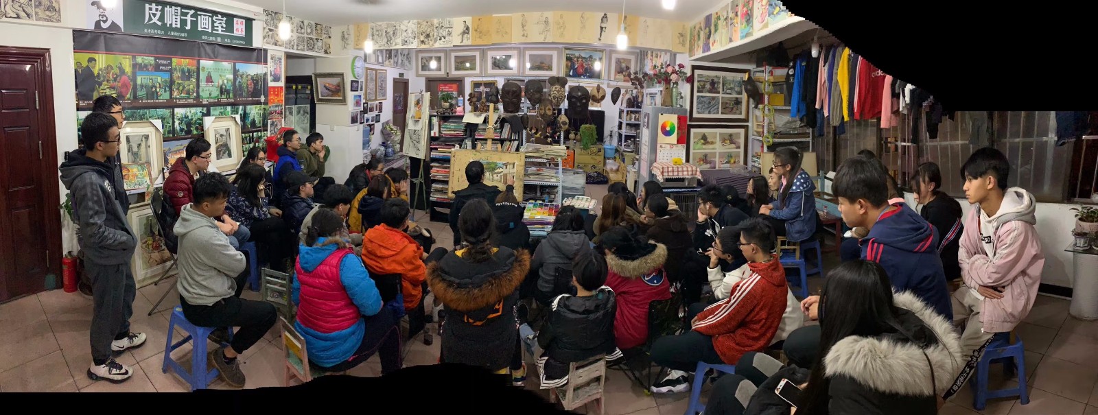 皮帽子画室吴跃老师作色彩风景默写示范